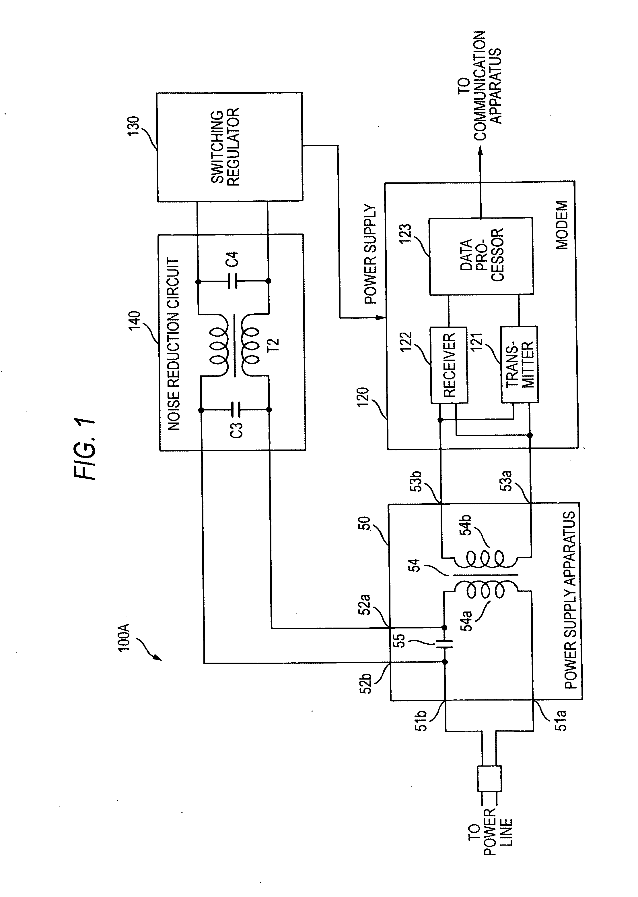 Power supply apparatus and power line communication apparatus