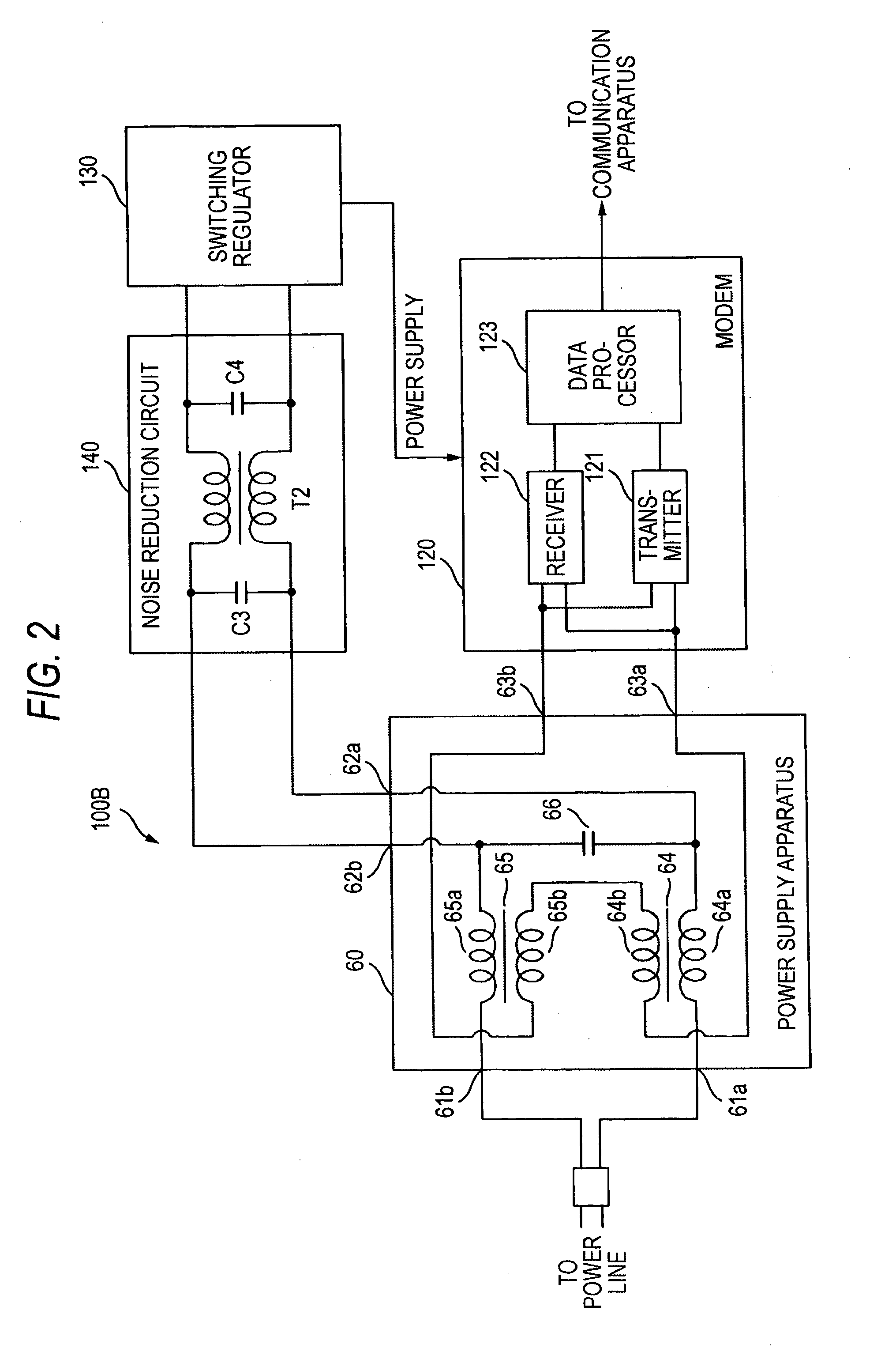 Power supply apparatus and power line communication apparatus