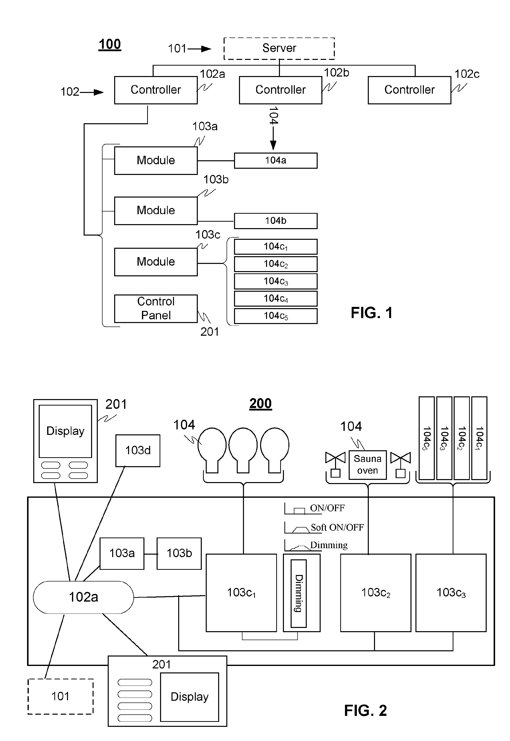 Control panel for a control system and a control system