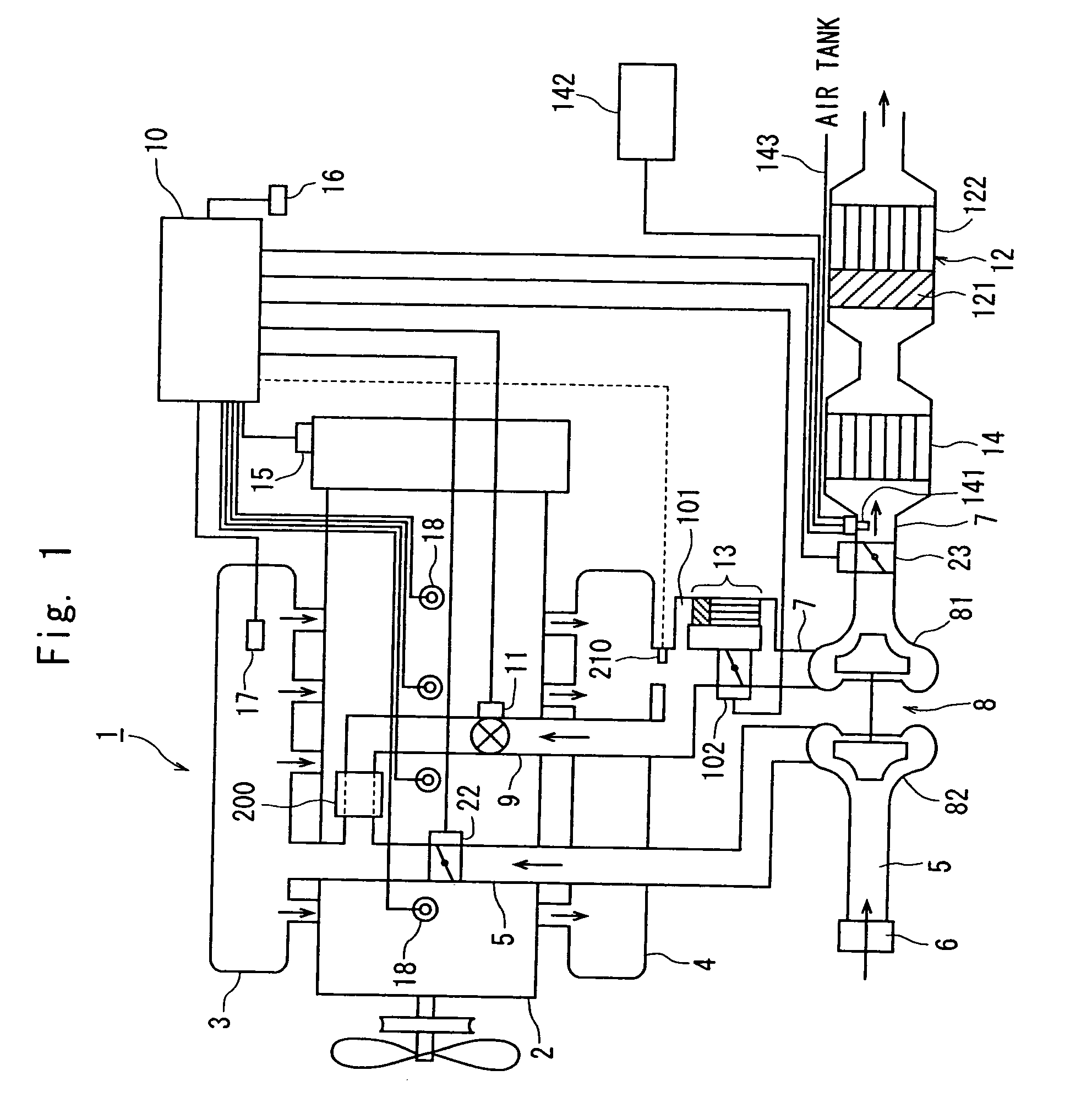 Device for purifying exhaust gas of a diesel engine