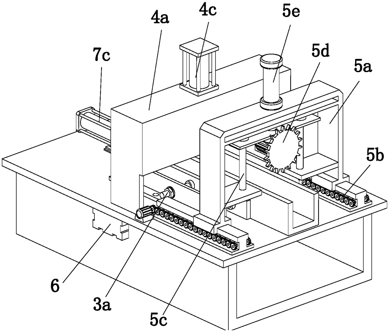 Working method of punching and cutting all-in-one machine for C-type steel of steel support