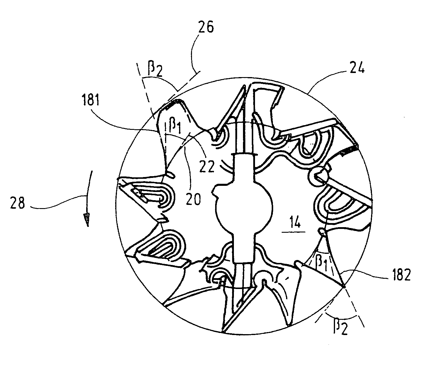 Radial fan wheel for transporting cooling air for an electric machine