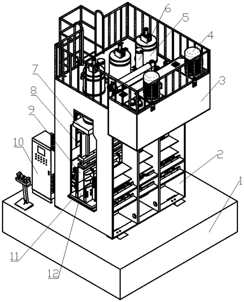 Semi-automatic hydraulic machine for bamboo fiber synthetic sleeper