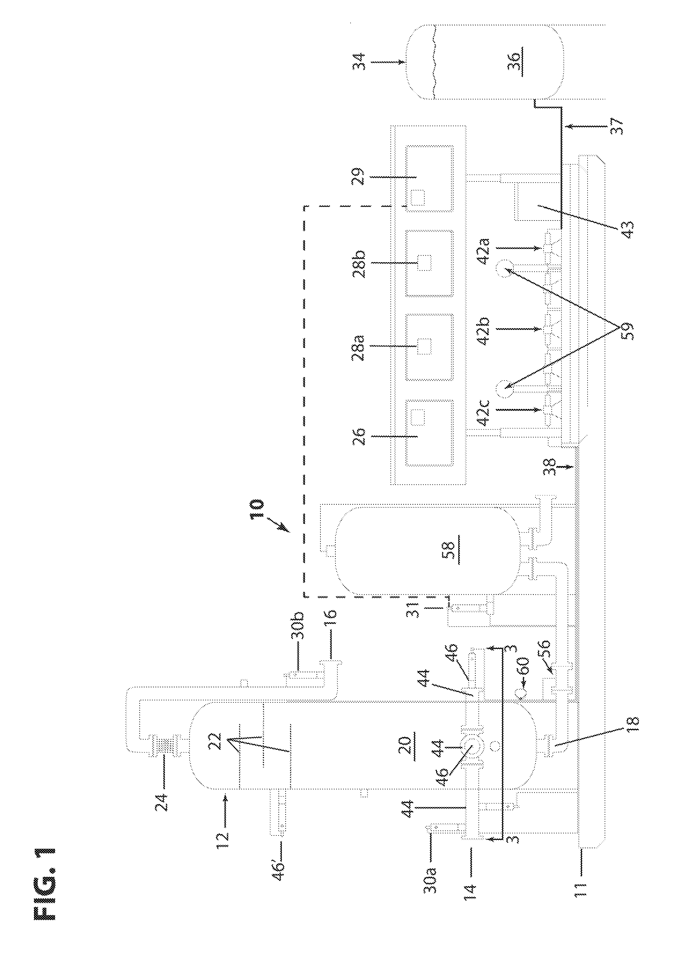 Process Stream Decontamination Systems and Methods with Recirculation of Decontaminant