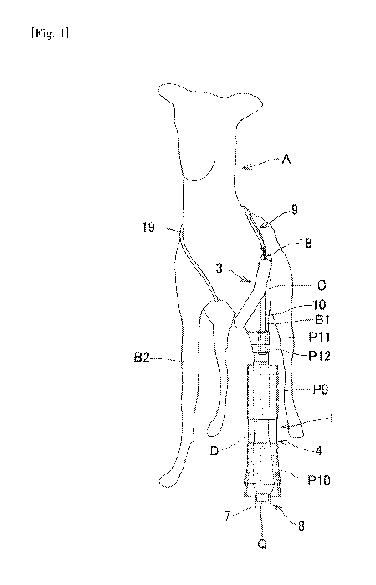 External fixation device for fracture treatment of animals and method for treating fractures of animals using the device