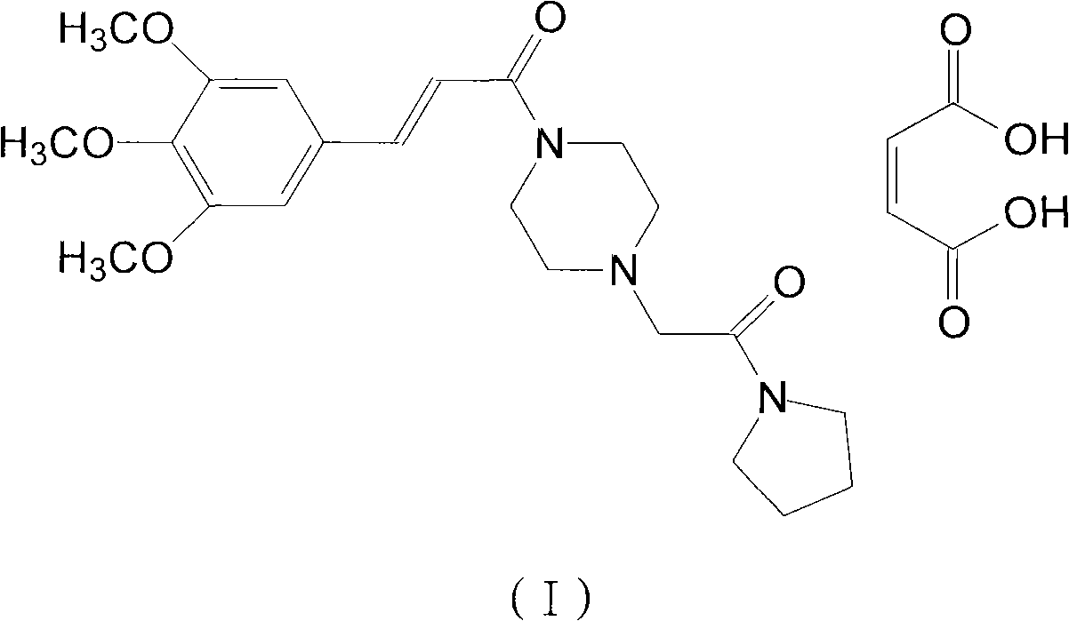 Cinepazide maleate compound with novel route