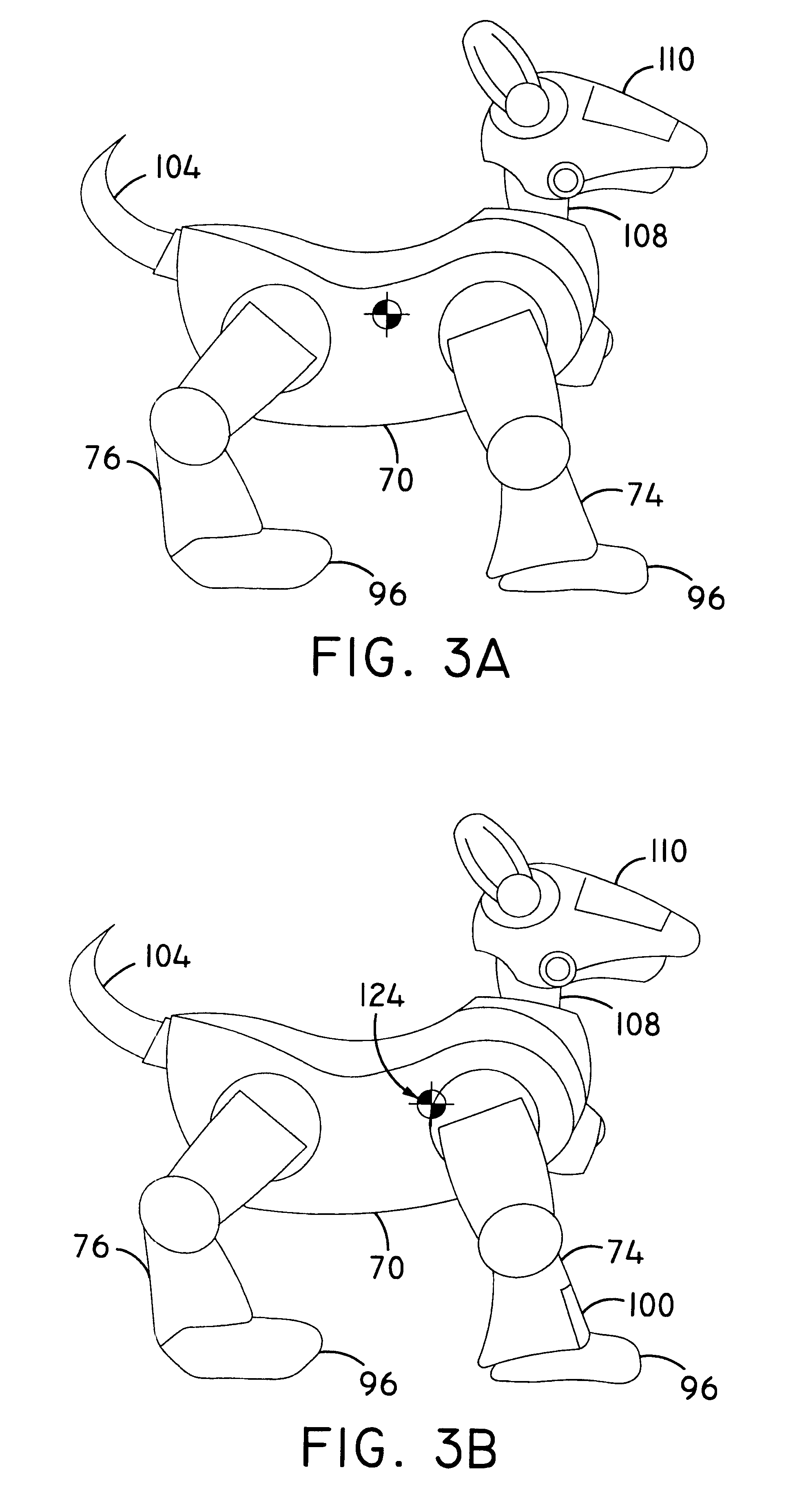 Self-stabilizing walking apparatus that is capable of being reprogrammed or puppeteered