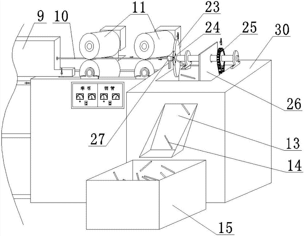 Plastic pipe cutting device and method