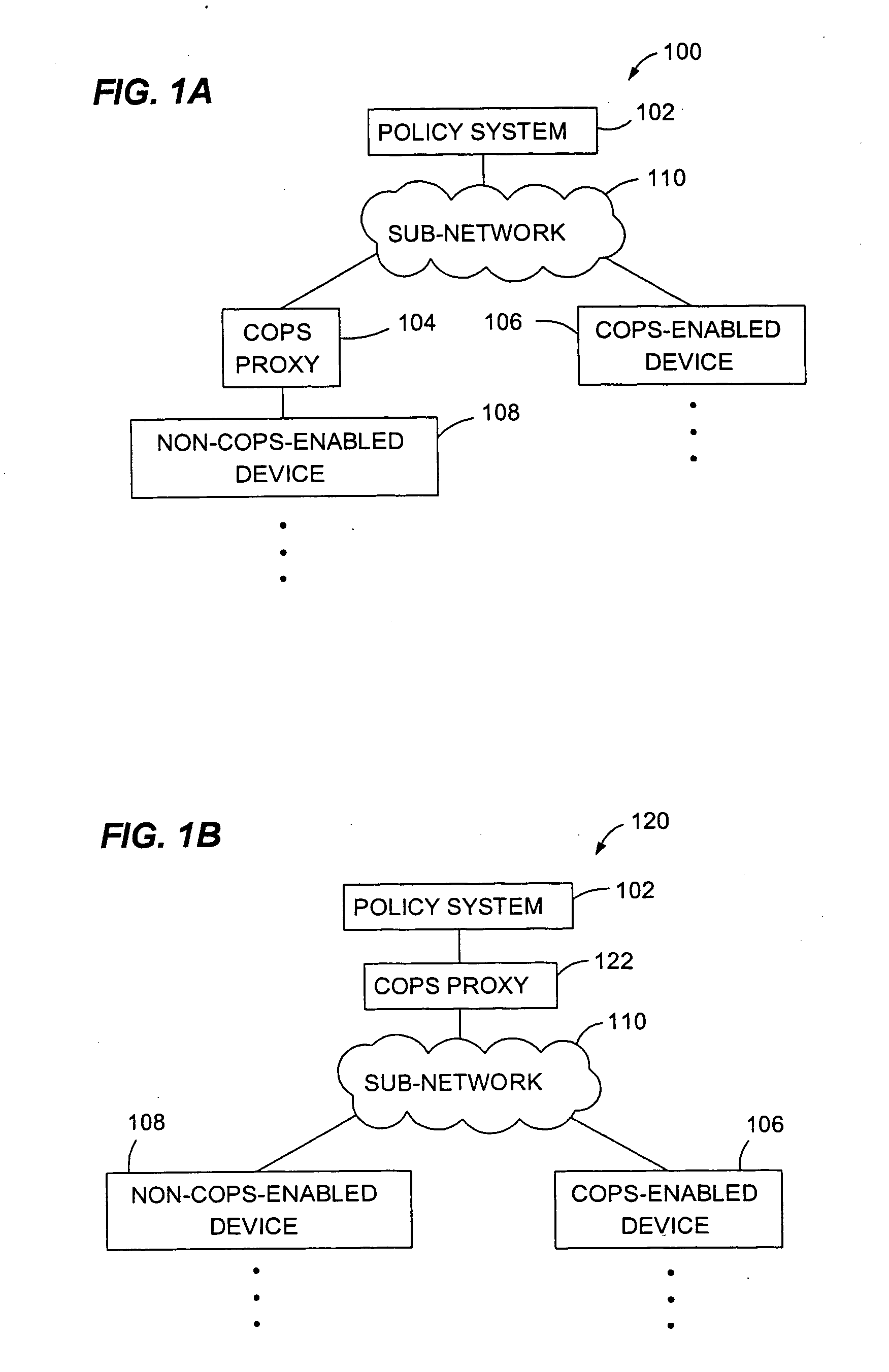 Method and apparatus for communicating COPS protocol policies to non-COPS-enabled network devices