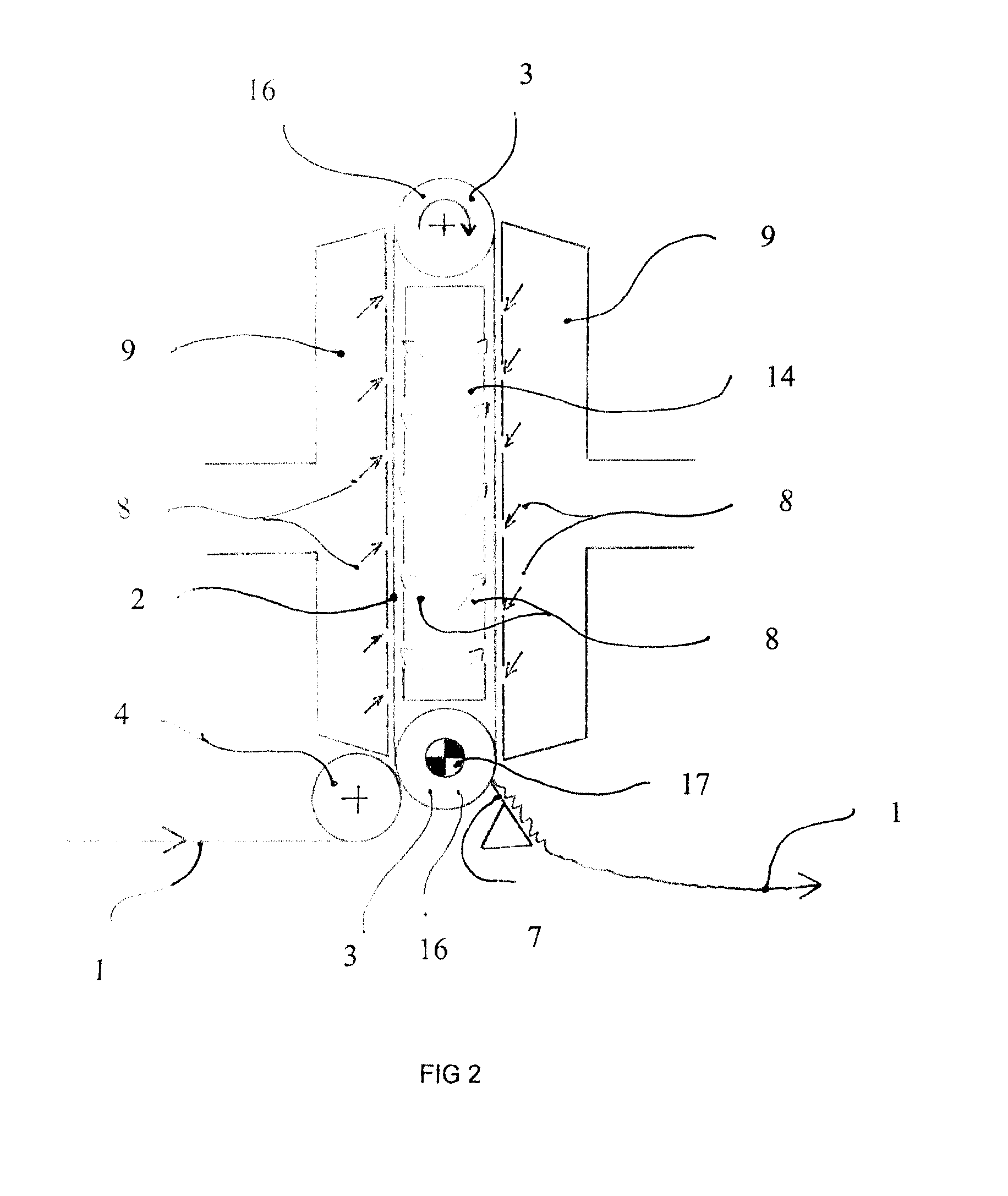 Device for drying and treating a tissue paper web