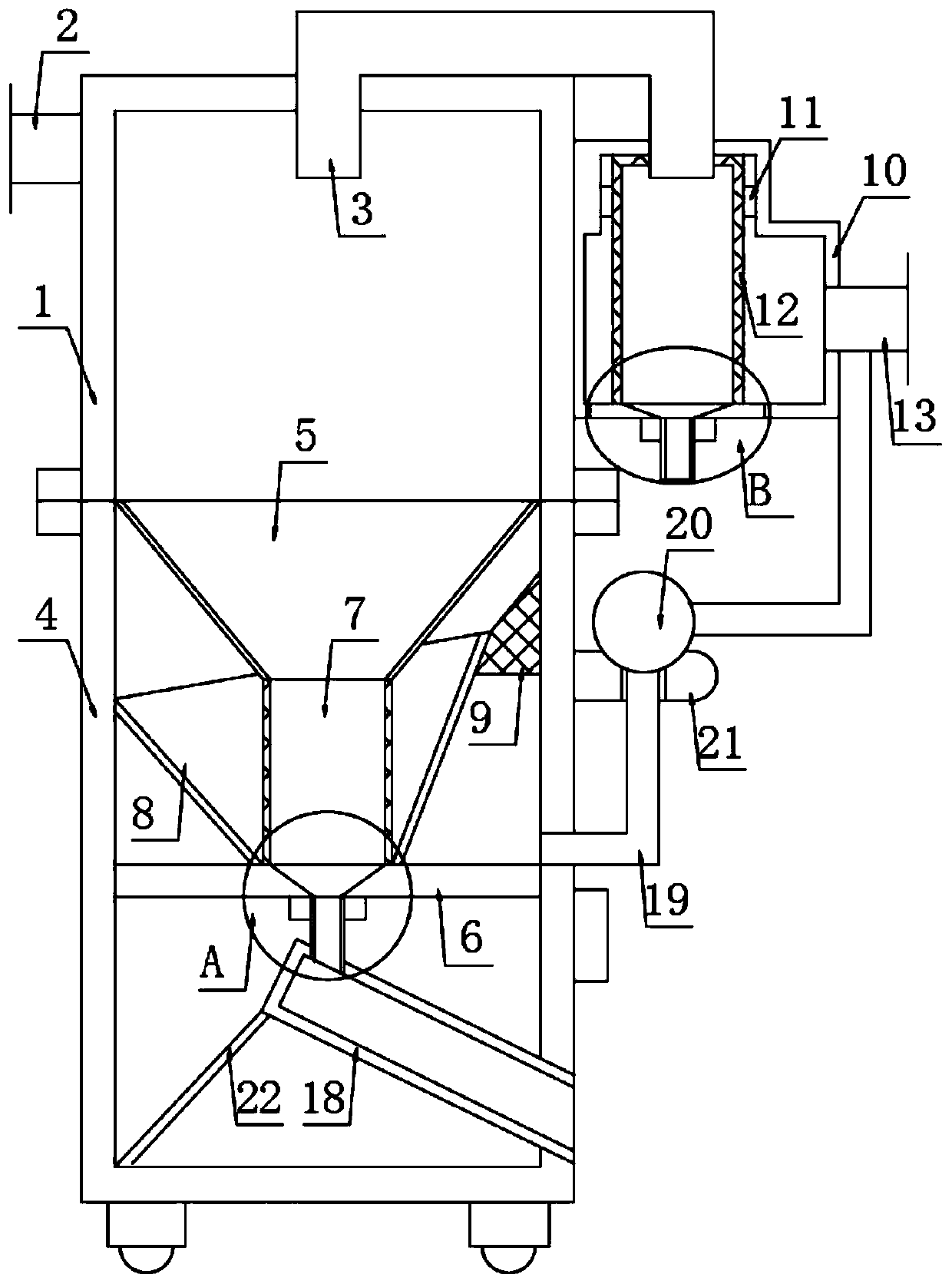 Spiral-flow type sand-removing, sand-discharging and filtering device for agricultural irrigation