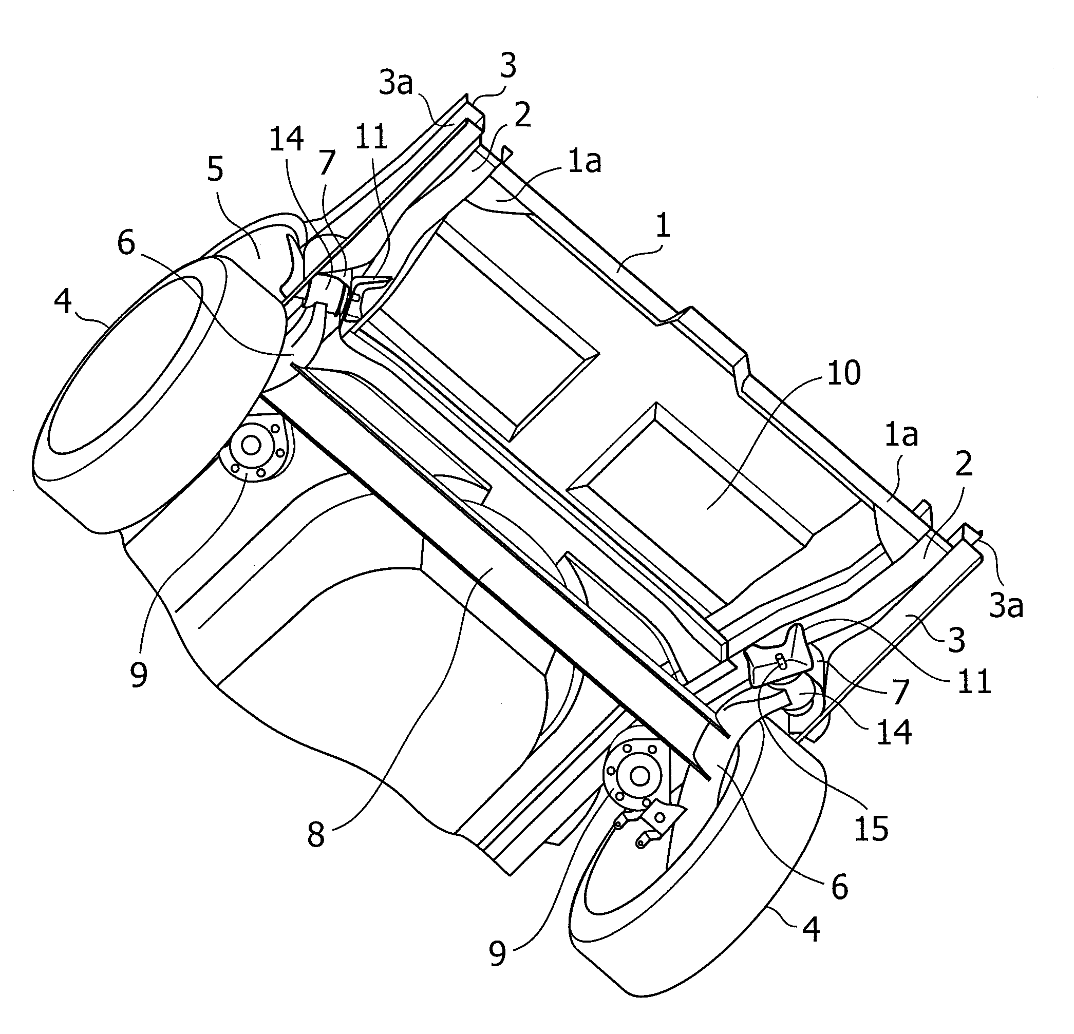 Trailing arm mounting structure