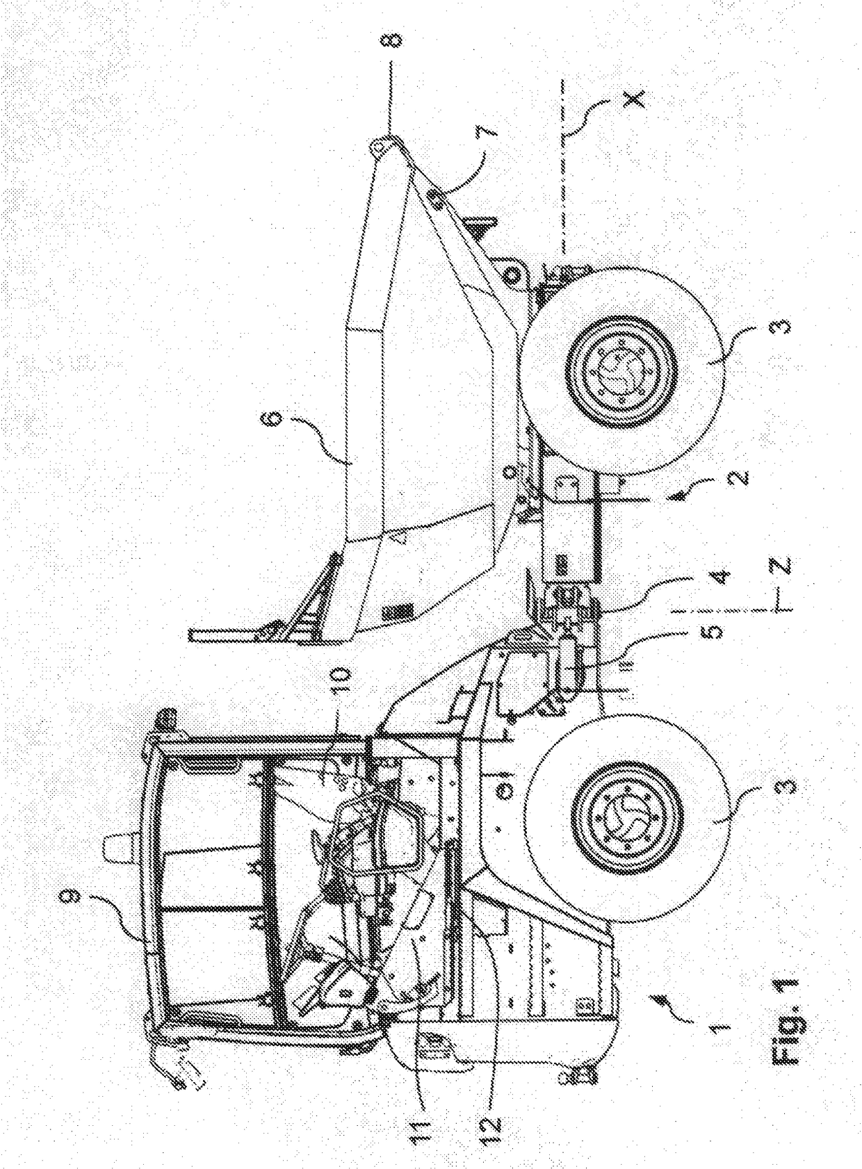 Work vehicle with fold-out tipping edge