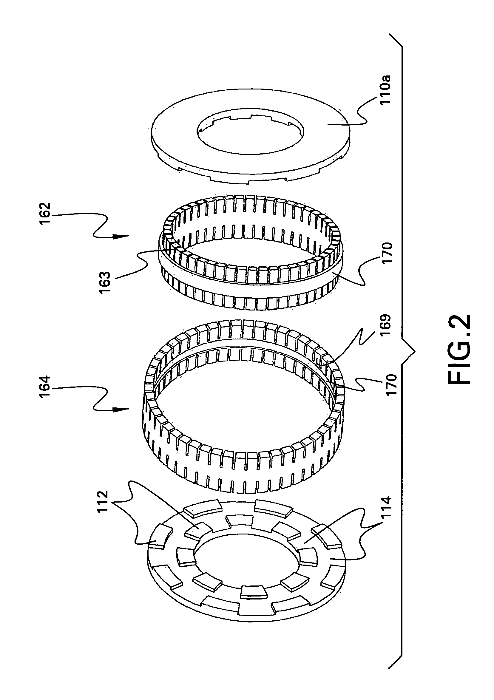 Superconducting rotating machines with stationary field coils