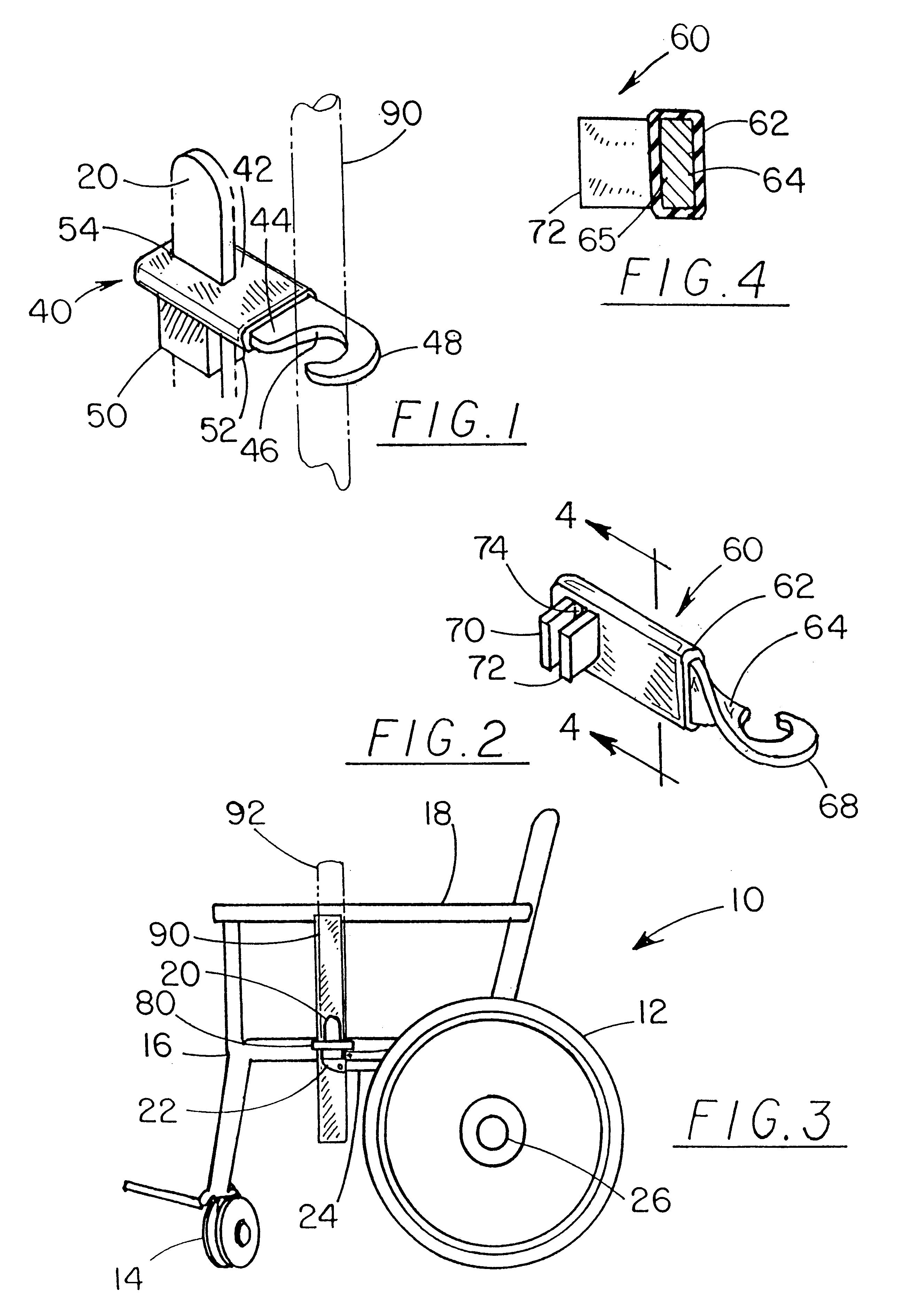Wheelchair brake extension holder