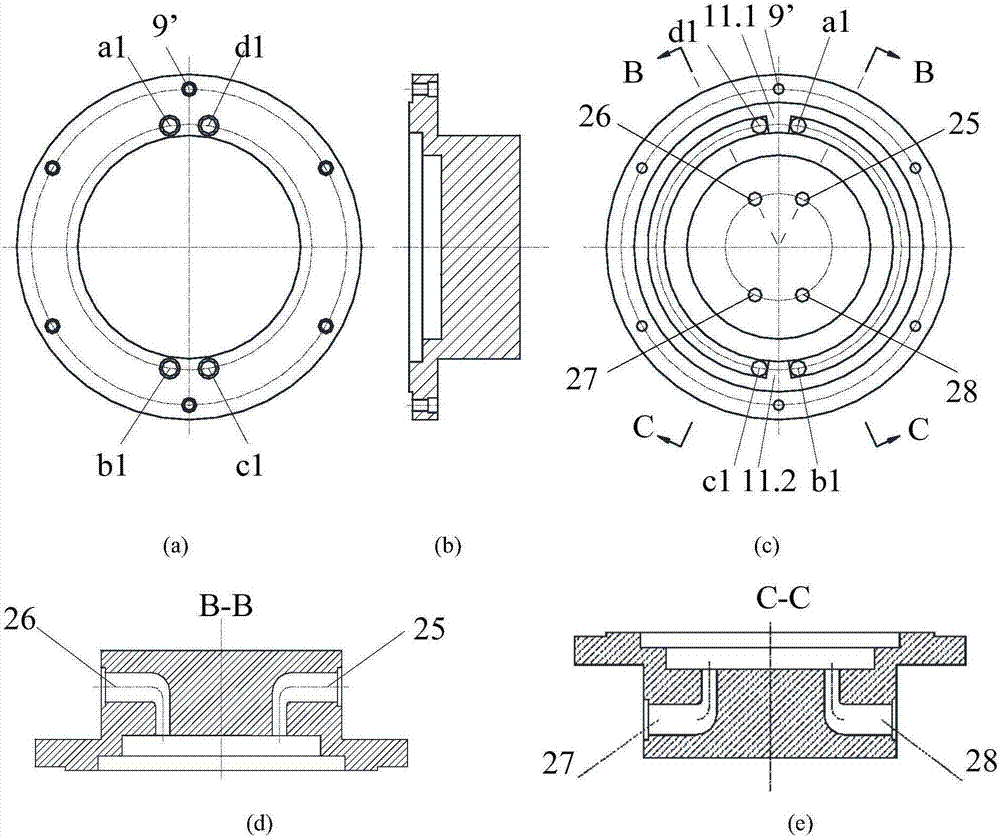 Hydraulic transformer with combined valve plate and its hydraulic circuit