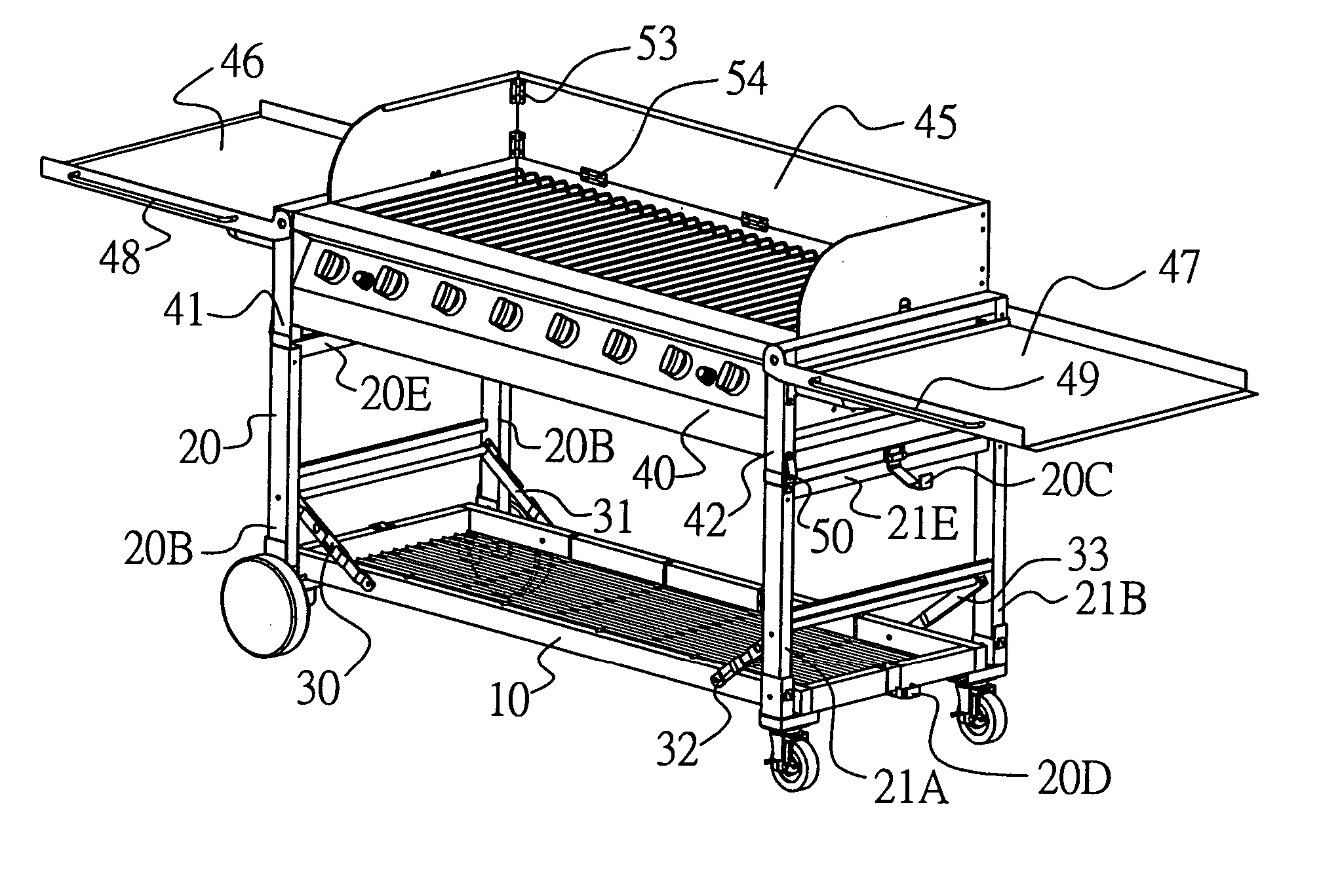 Foldable barbecue grill