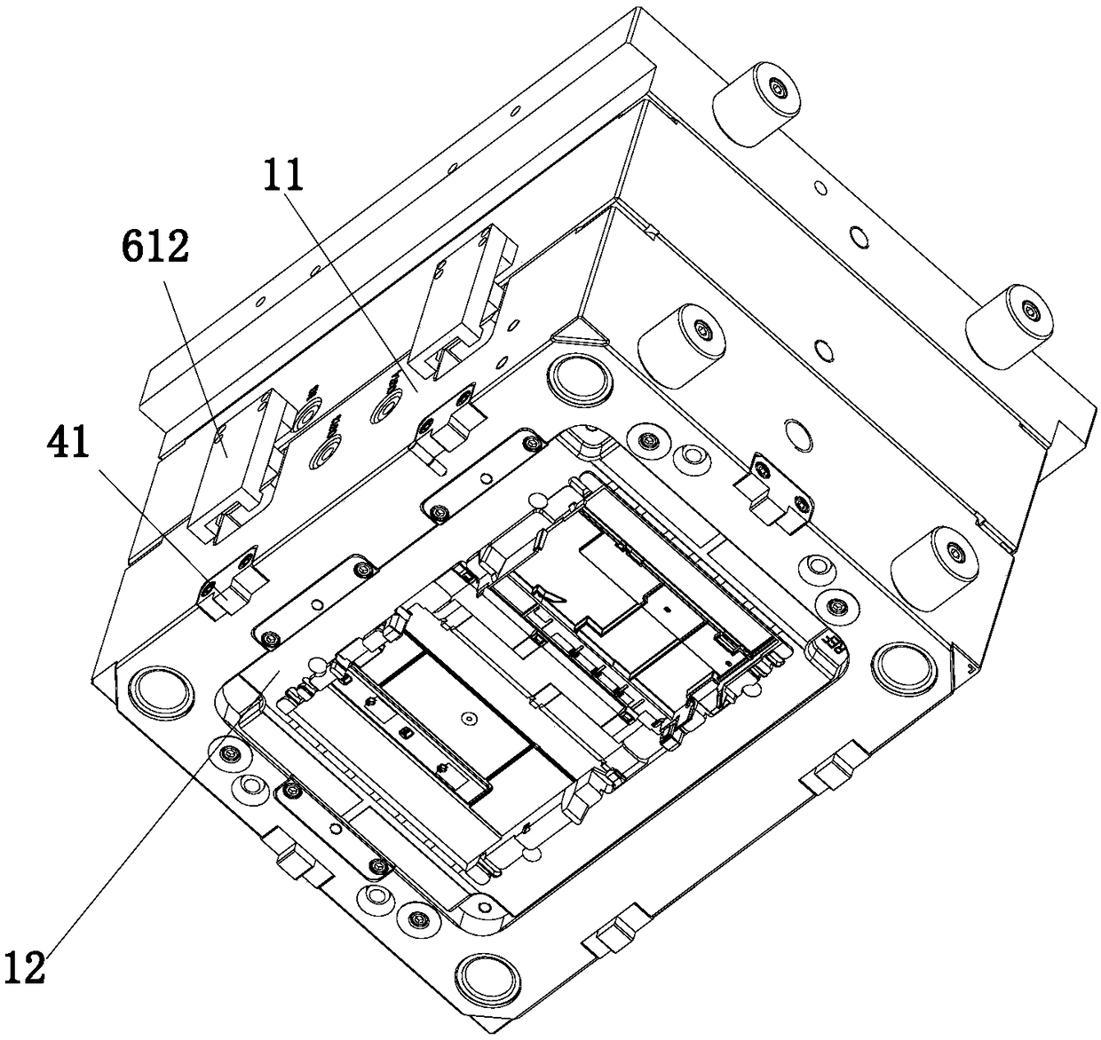 Washing machine power supply lower shell mould