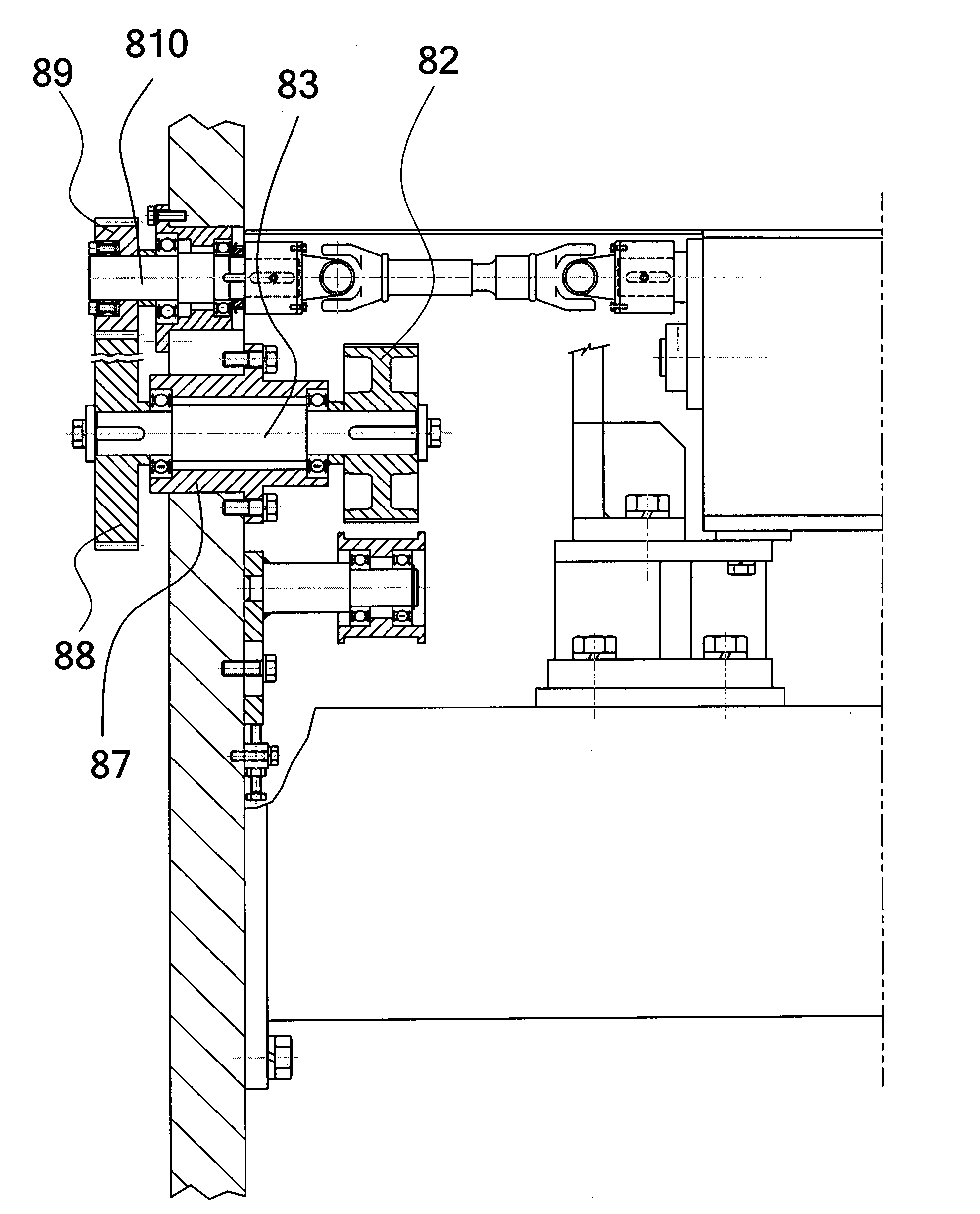 Vacuum adsorption front edge paper feed unit in carton making linkage machine