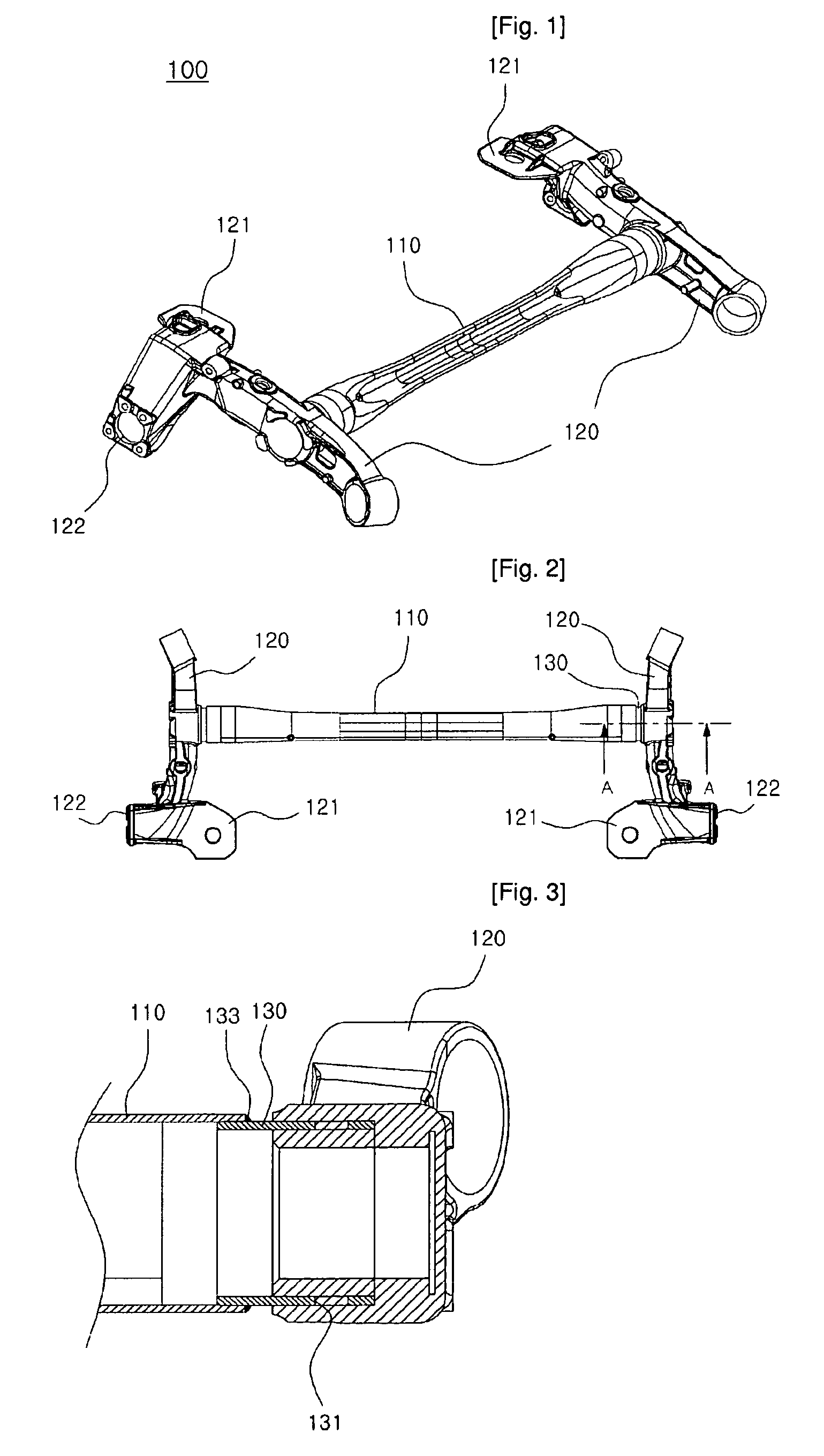 Torsion beam axle having connecting tube between torsion beam and trailing arm