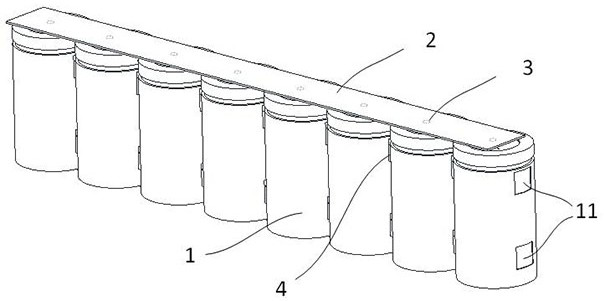 A battery row, a battery pack and a manufacturing method thereof