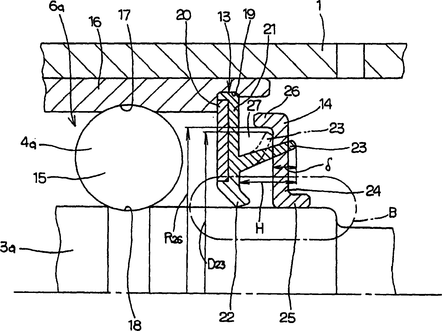 Seal device for water pump rotation supporting device for water pump and water pump