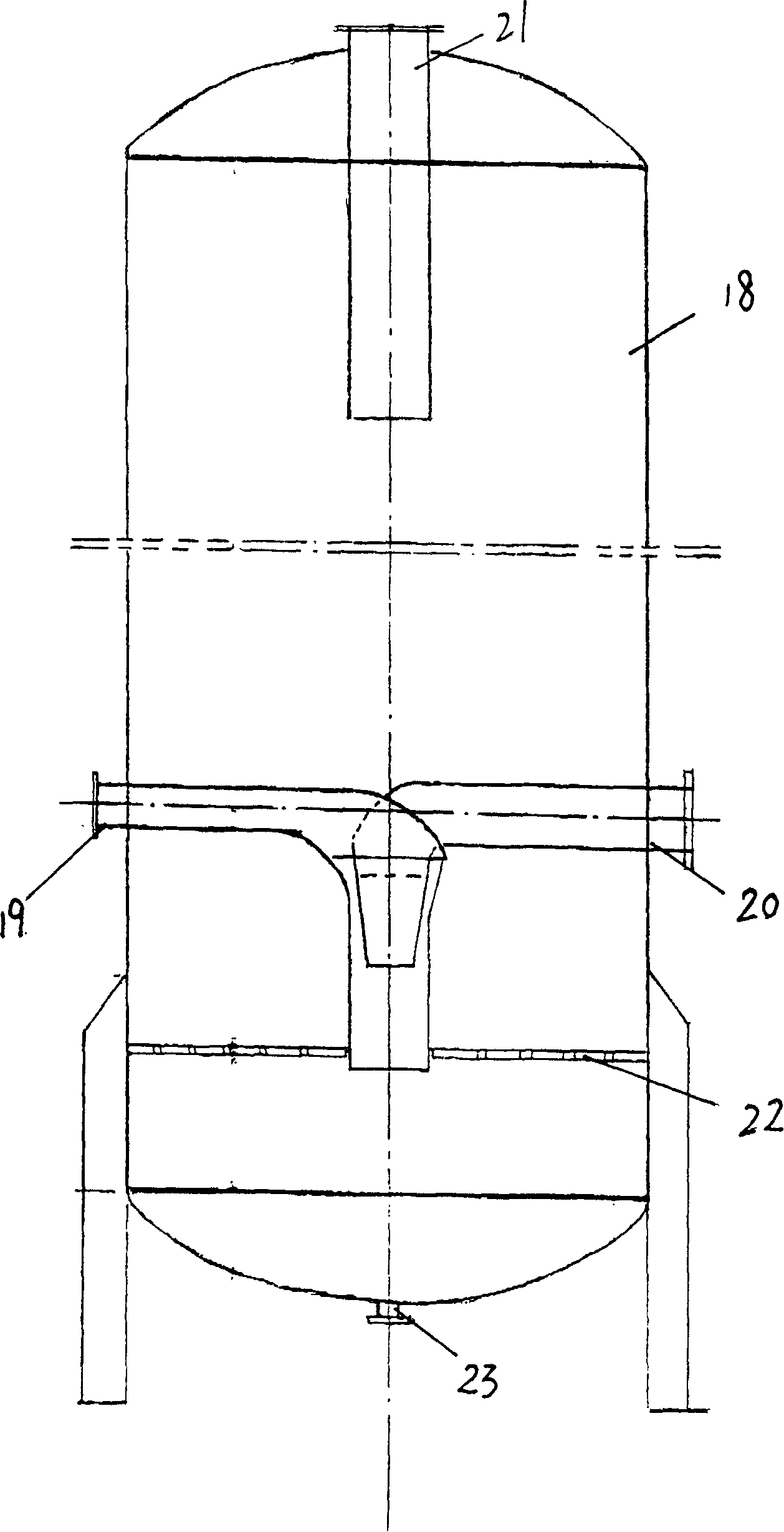Device and method for producing half-water gas by employing oxygen-enriched air