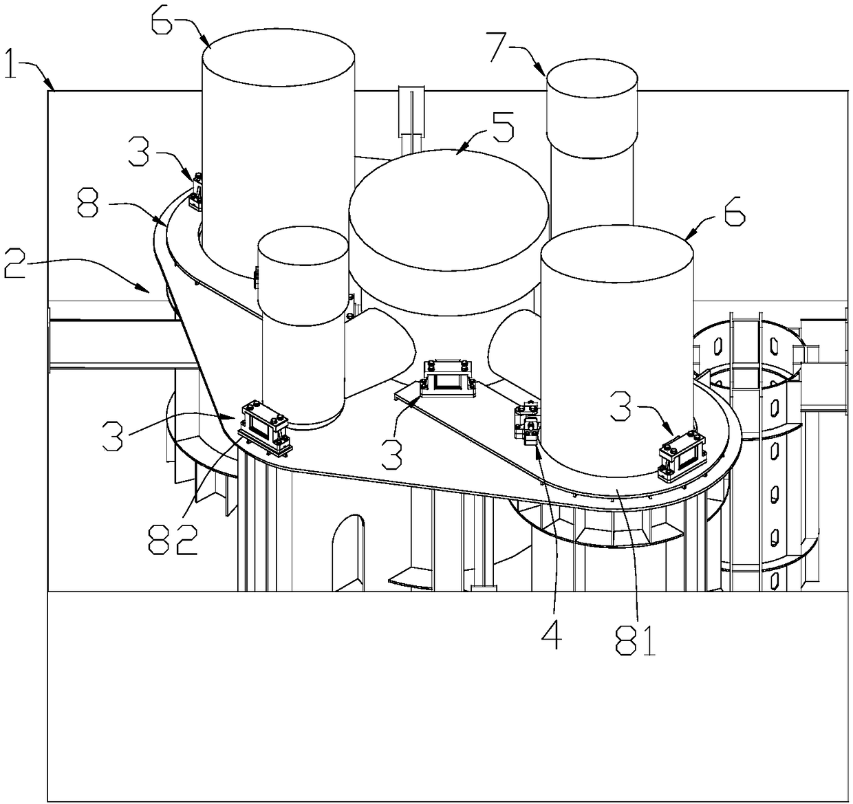 Reactor support device