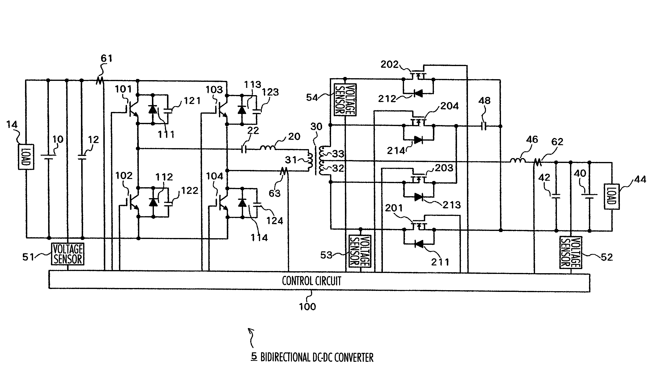 Bi-directional DC-DC converter and method for controlling the same