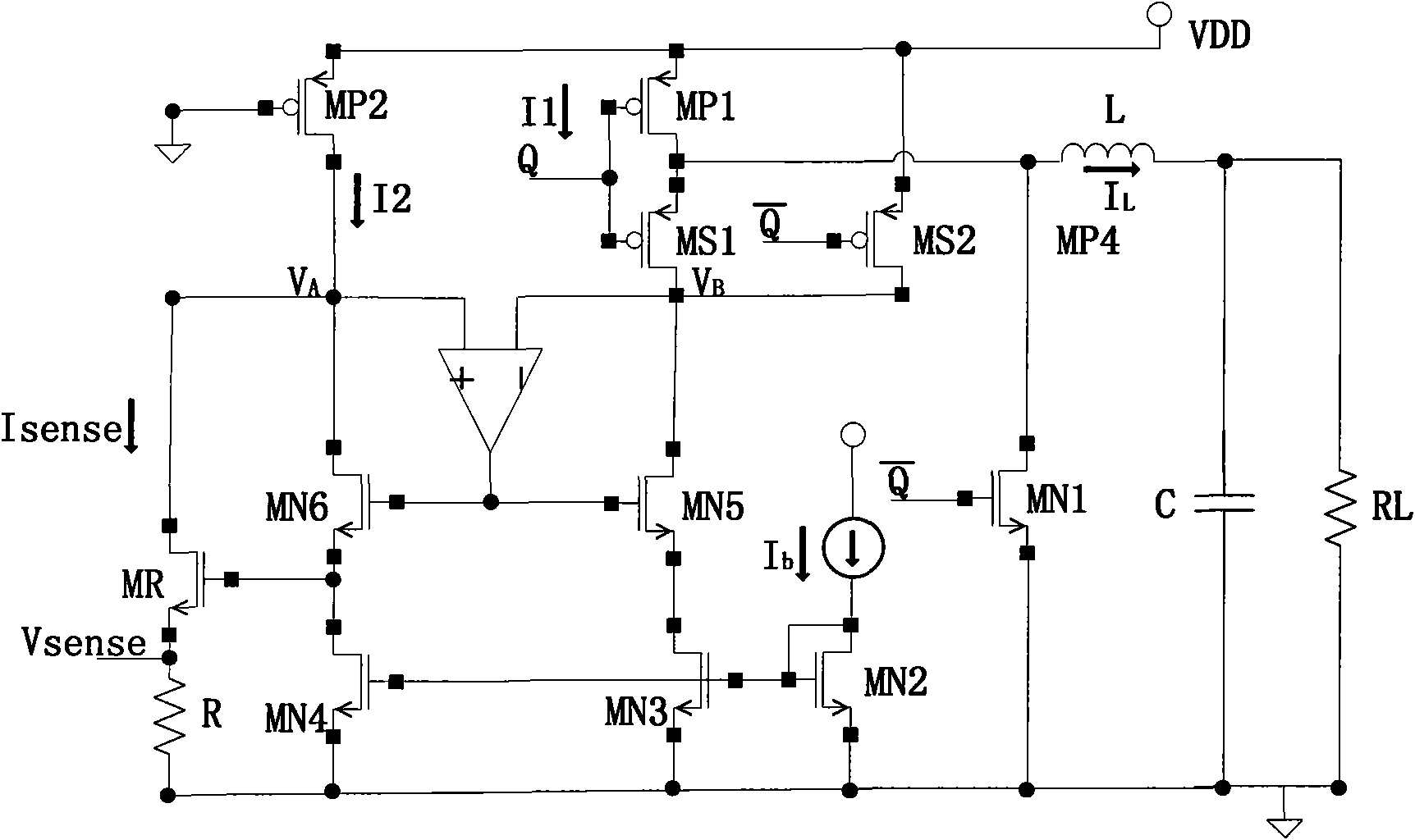 High-precision current sampling circuit without operational amplifier for low voltage power supply