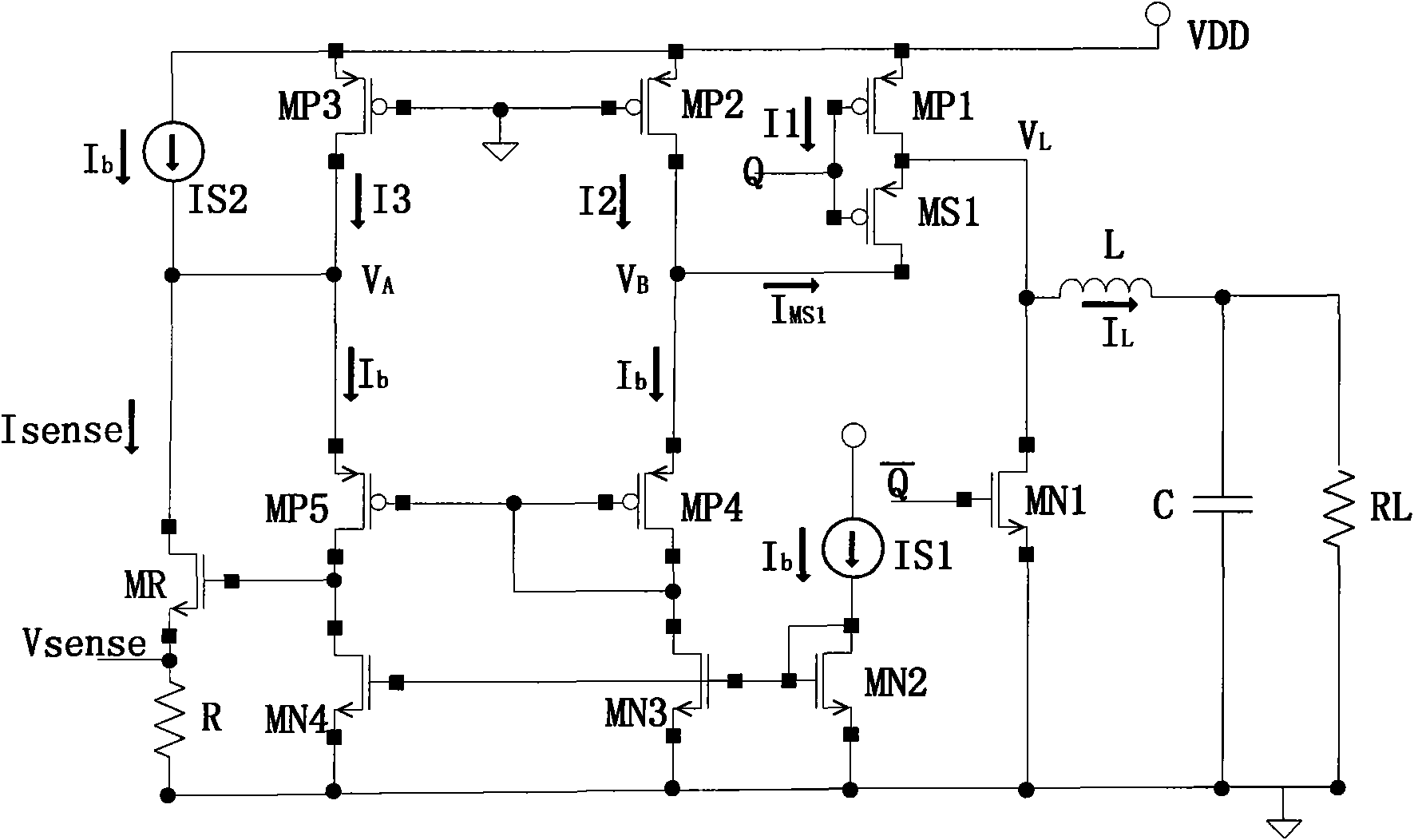 High-precision current sampling circuit without operational amplifier for low voltage power supply