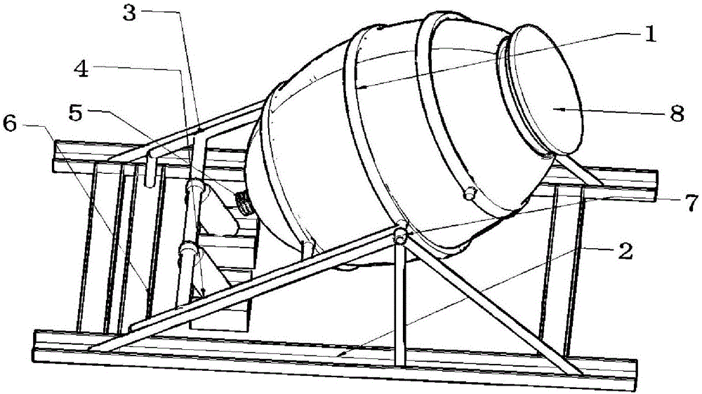 Material mixing device applicable to physical similar simulation test