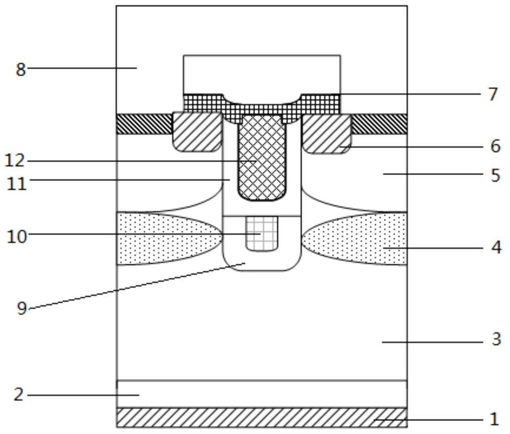 Carrier storage type FS-IGBT with low conduction voltage drop and manufacturing method thereof