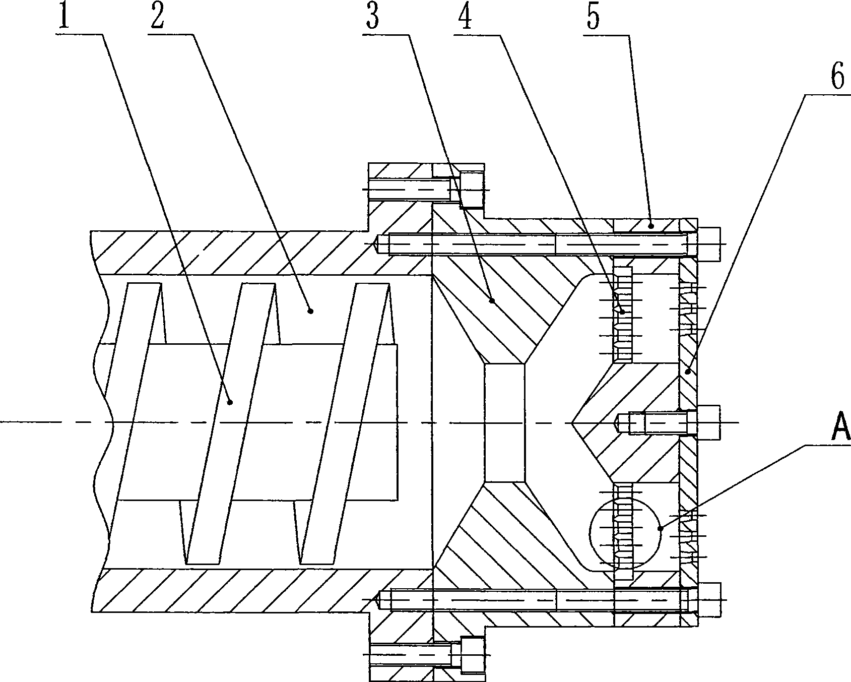 Extrusion pressing puffing apparatus capable of removing fibre in materials