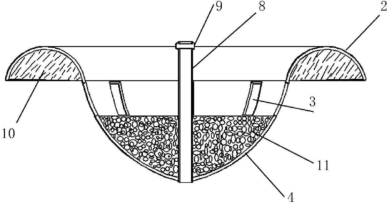 Manufacturing method of lotus leaf-shaped aquatic plant cultivation tank