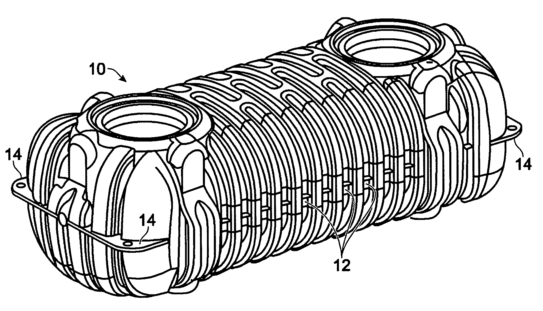 Blow molded septic tank and method of manufacture