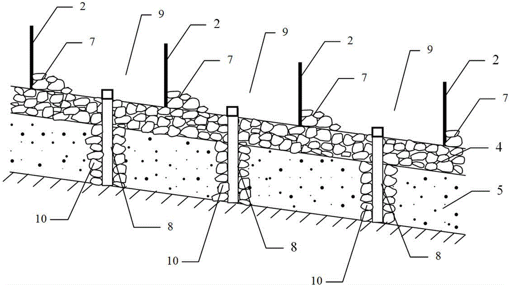 LID (low impact development) type rainwater ditch and design and calculation method for same