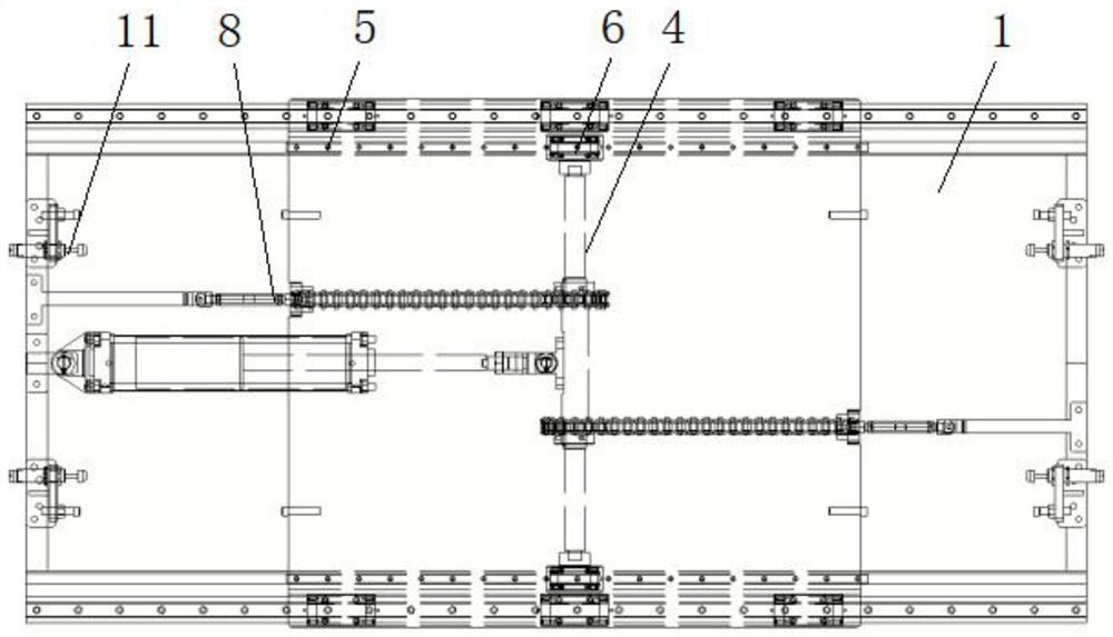 Chain transmission stroke amplification sliding table with high-precision positioning