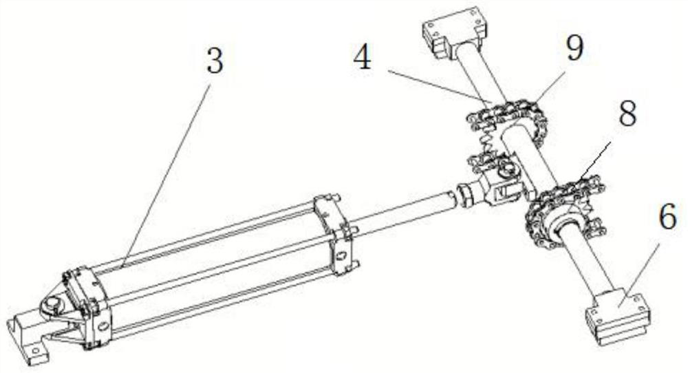 Chain transmission stroke amplification sliding table with high-precision positioning