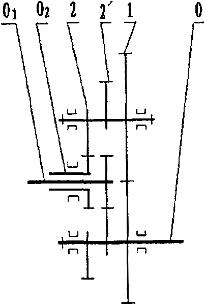 Gear torsional moment converter and reciprocating piston power machine for gear transmission