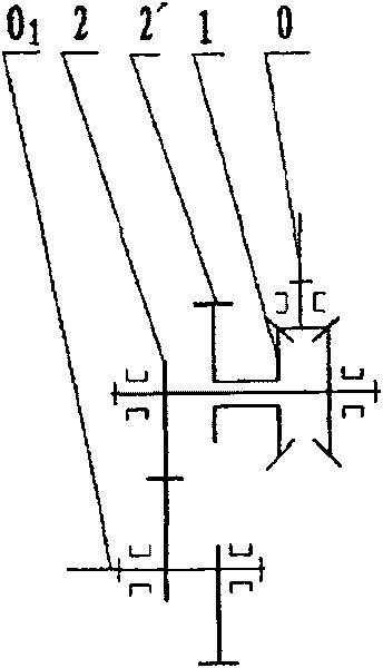 Gear torsional moment converter and reciprocating piston power machine for gear transmission