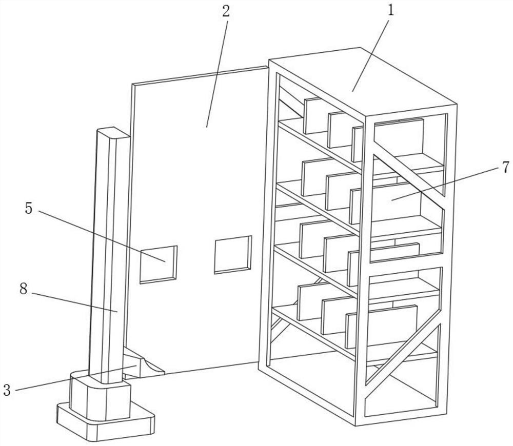 Novel retail machine goods taking robot