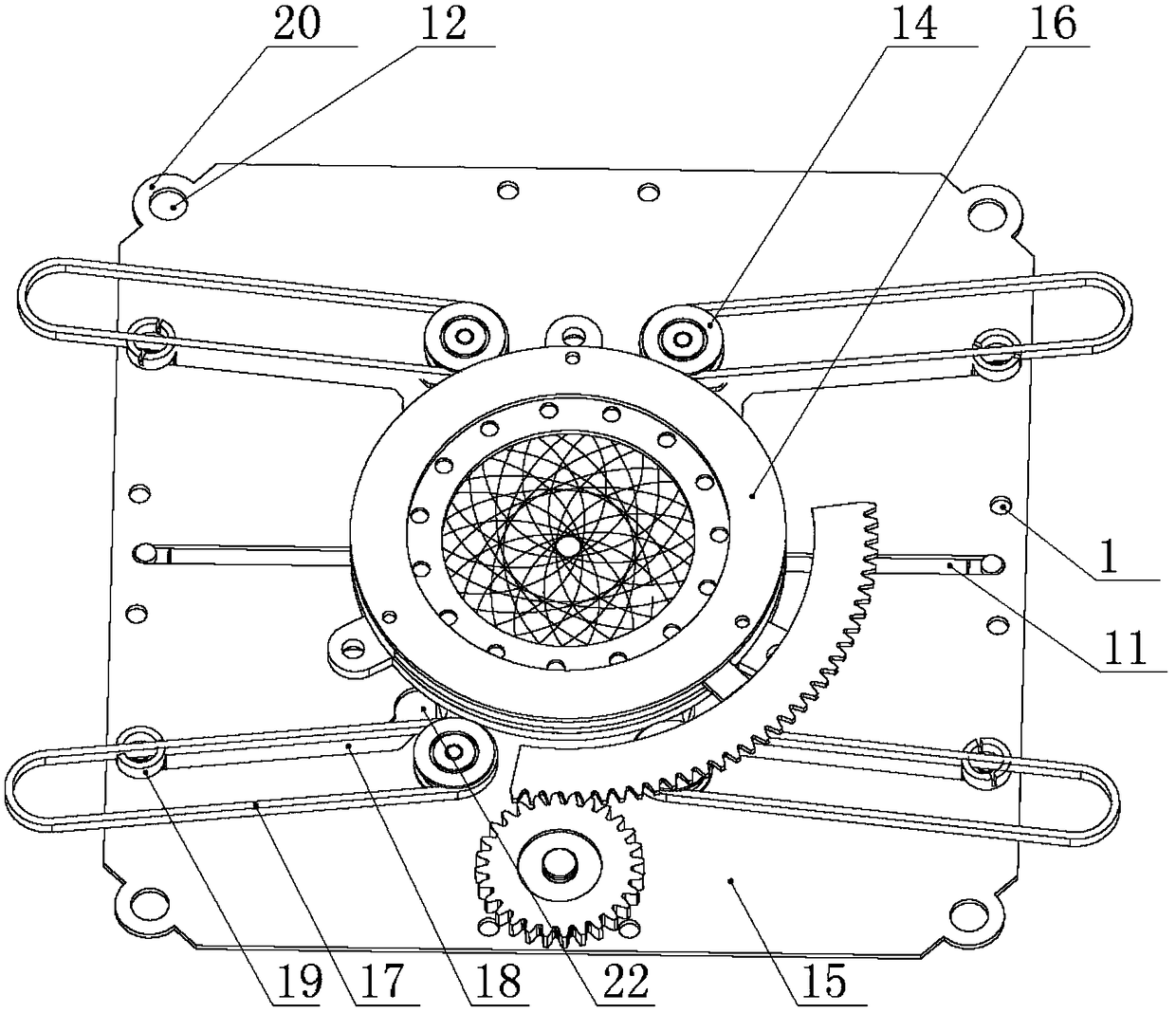 Stage lamp imaging cutting disc upper module