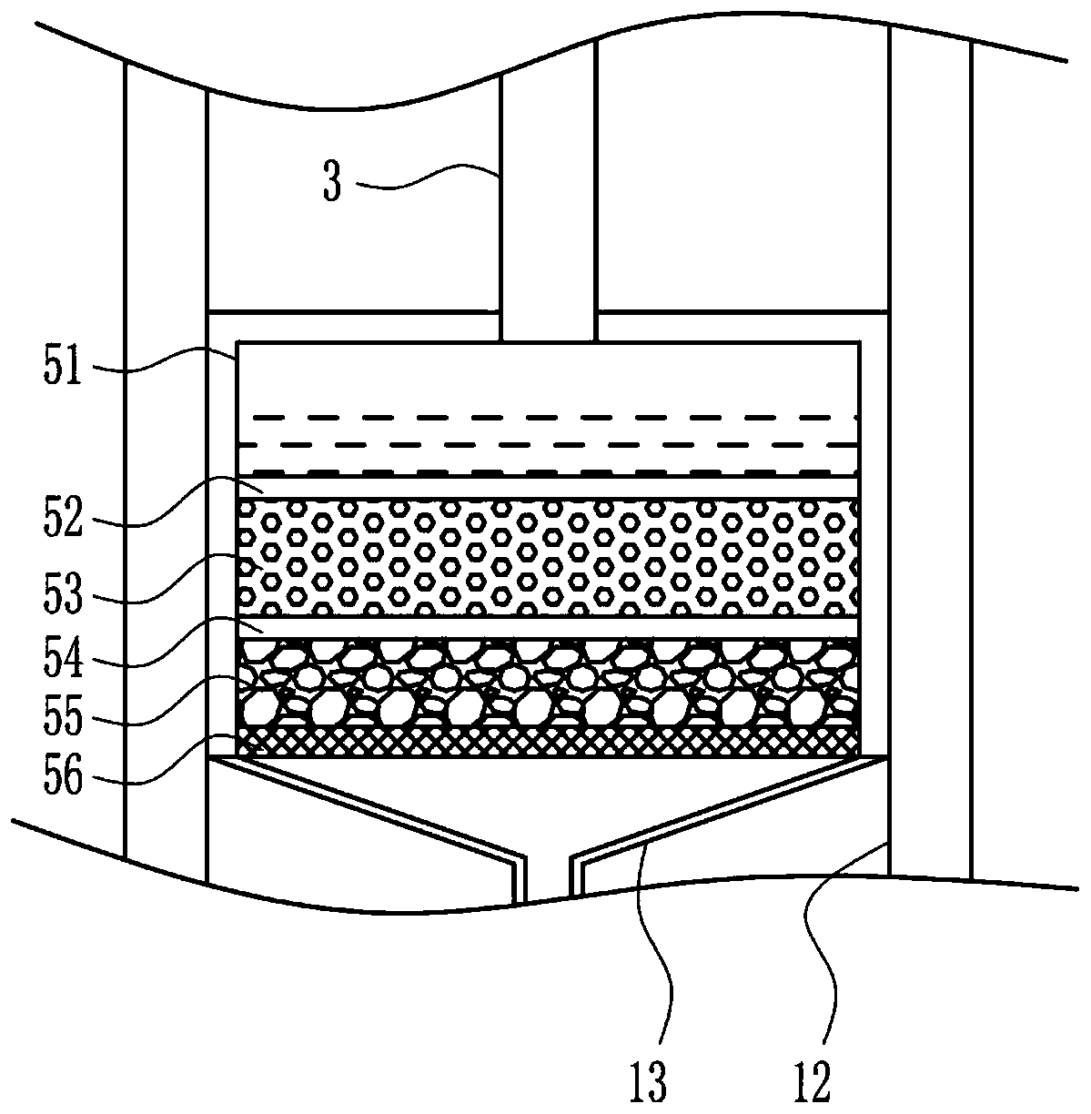 A kitchen domestic sewage treatment device