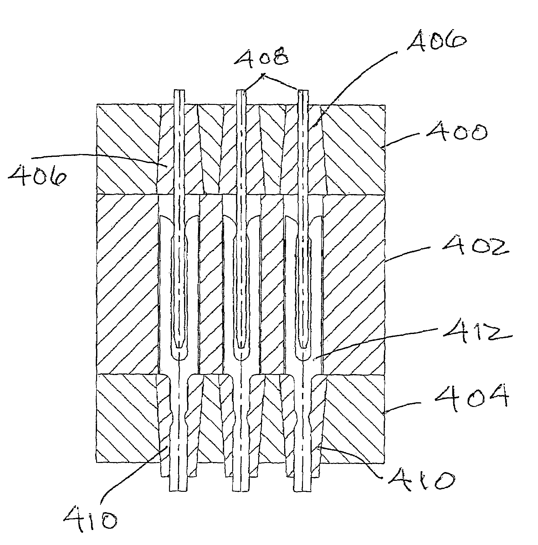 Shielded semiconductor chip carrier having a high-density external interface