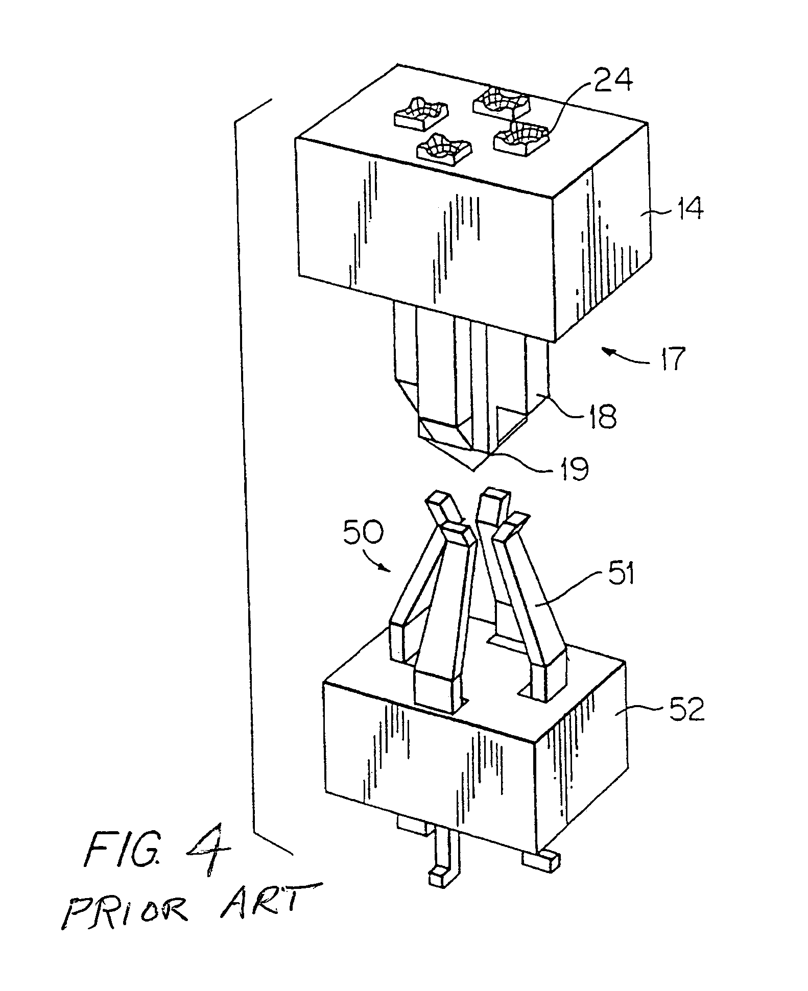 Shielded semiconductor chip carrier having a high-density external interface