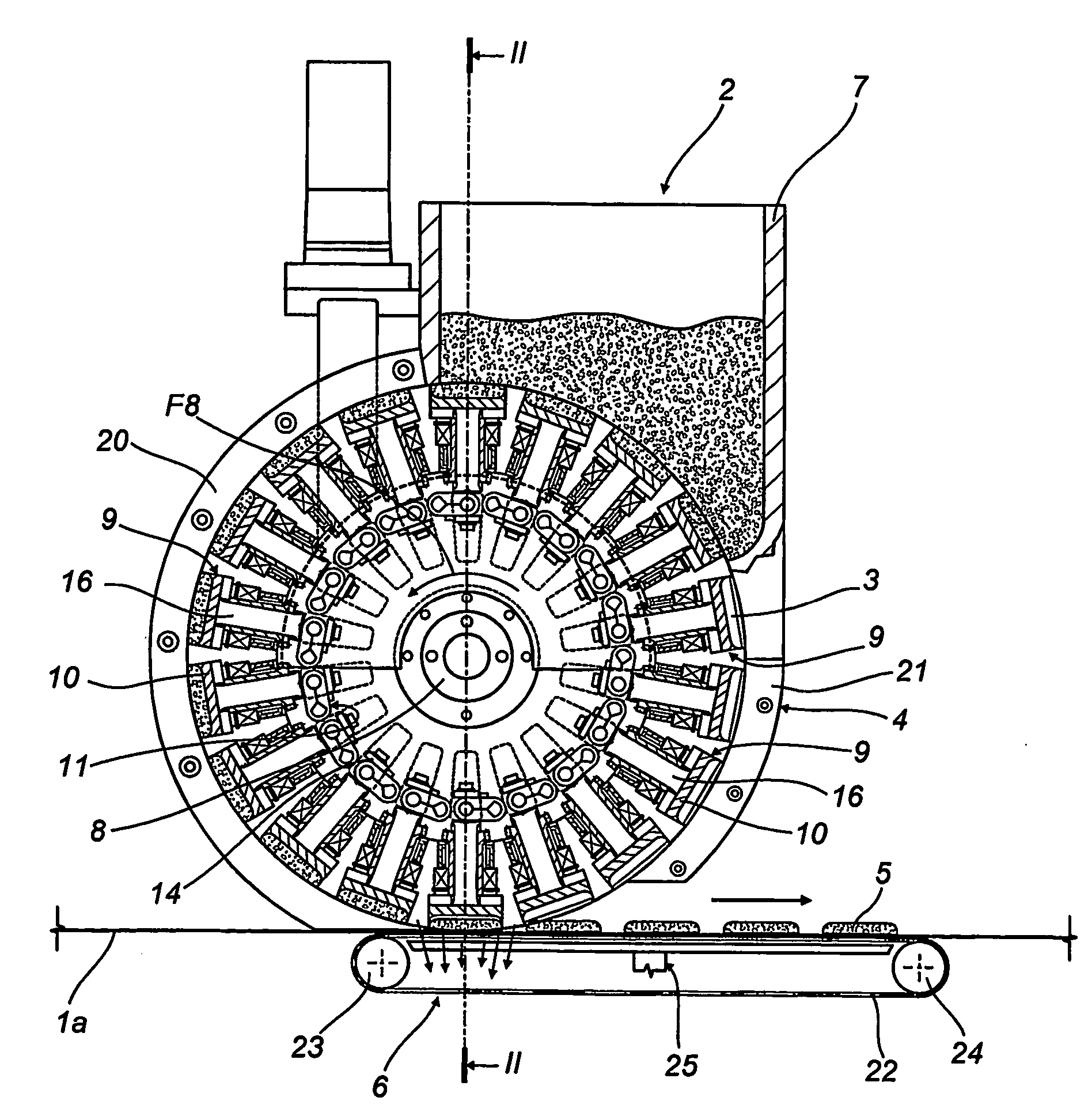 Device for dosing and forming pods for products for infusion