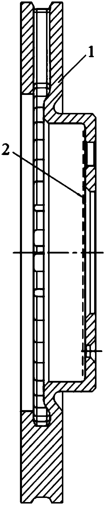 Heat insulation structure of brake disc