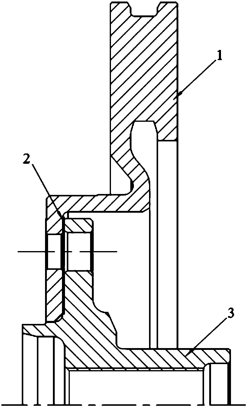 Heat insulation structure of brake disc