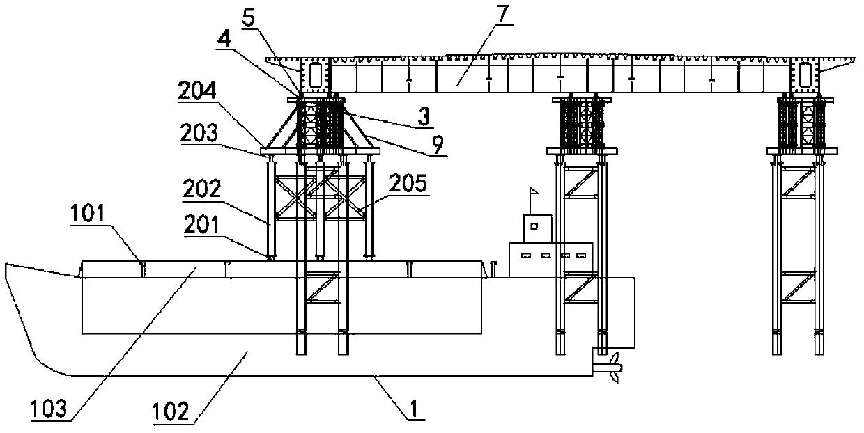 Lifting and Floating Demolition Method of Bailey Beam Temporary Support at the Bottom of Cross-river Bridge